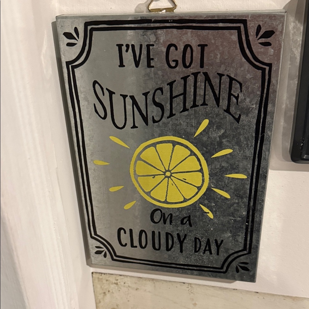 Sunshine Wall Art with Lemon Design